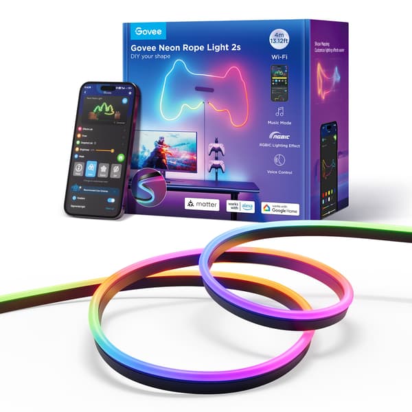 Govee Neon Rope Light 2 LED-ljusslinga, 4 m