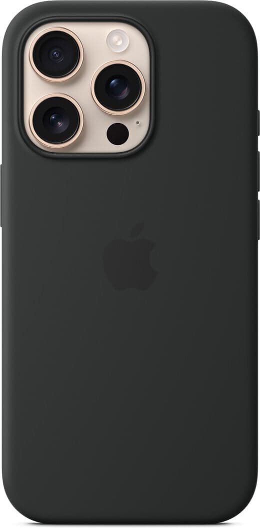 Apple iPhone 16 Pro-silikonskal med MagSafe, svart