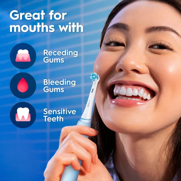 Oral-B iO3 eltandborste, blå + resefodral