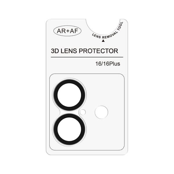 FoneKit kameralinsskydd, iPhone 16 / 16 Plus, transparent