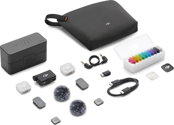 DJI Mic Mini 2, två sändare + mottagare + laddningsfodral
