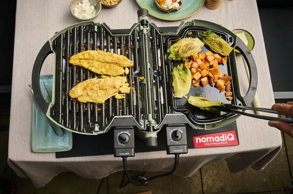 NomadiQ elektrisk bärbar grill, grön