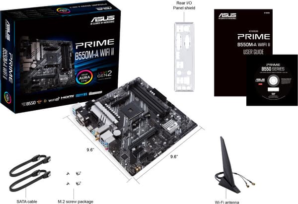 Asus PRIME B550M-A WIFI II AM4 microATX-moderkort