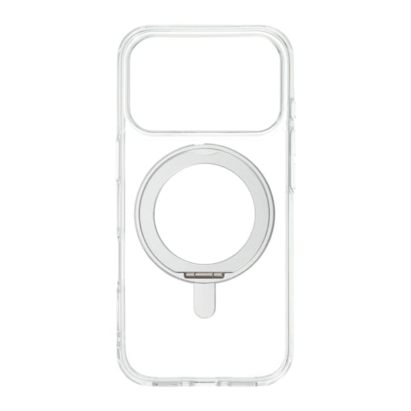 FoneKit Premium Kickstand MagSafe-skyddsfodral med ställ, iPhone 18 Pro / 17 Pro, transparent