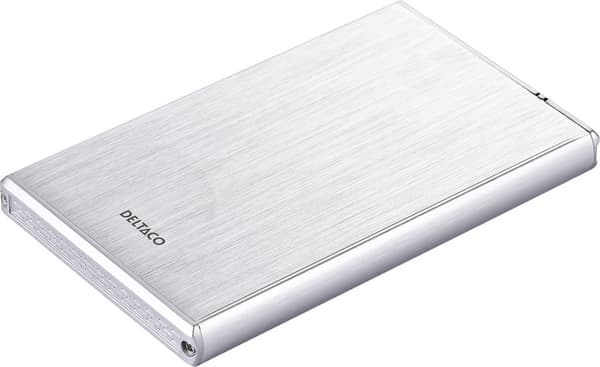Deltaco 2,5" SATA USB 3.0 hårddiskkabinett, svart