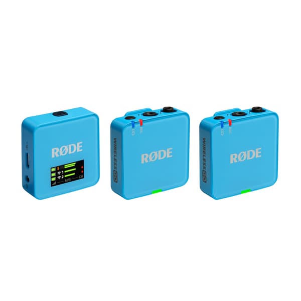 Rode Wireless GO 3 trådlöst mikrofonsystem, blå
