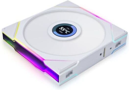 Lian Li UNI FAN TL-LCD Wireless Reverse 140 fläkt, vit