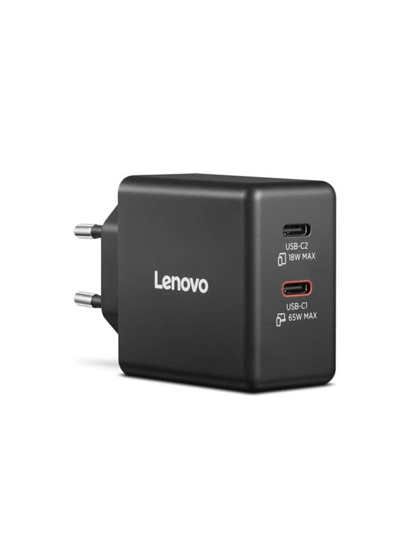 Lenovo Dual USB-C 65W GaN laddare