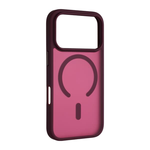 FoneKit MagSafe Soft Touch skyddsfodral, iPhone 18 Pro / 17 Pro, vinröd