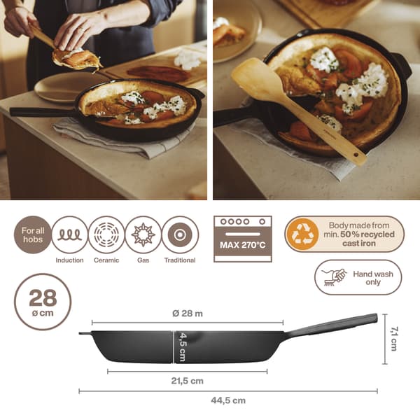 Fiskars Folken Gjutjärnspanna, 28 cm