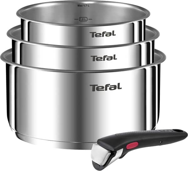 Tefal Ingenio Emotion kastrullset, 4 delar, rostfritt stål