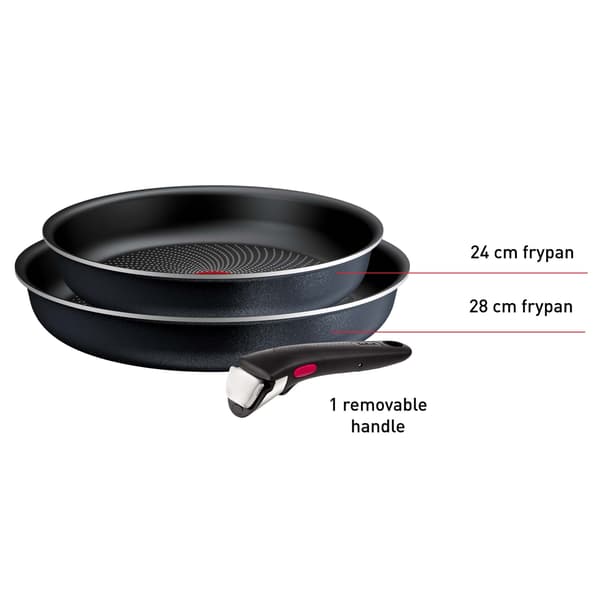 Tefal Ingenio So Light stekpanneset, 3-delad, grå