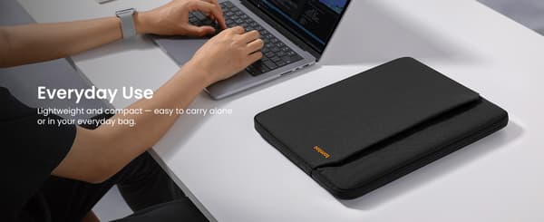 tomtoc Light-A18 laptopsleeve, 14,4", svart