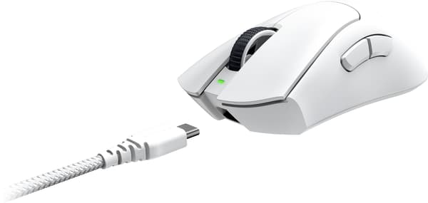 Razer Deathadder V3 Pro trådlös gamingmus, vit