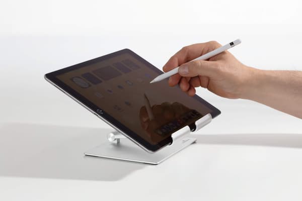 Durable Rise -tabletthållare, silver