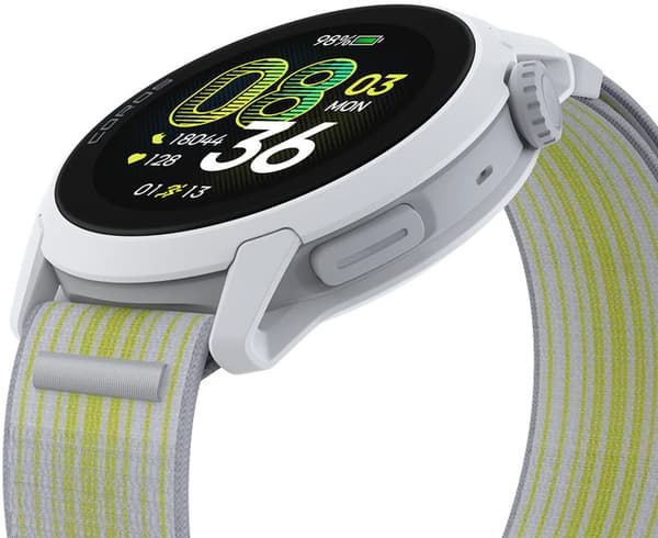 Coros Watch Pace 4 sportklocka, med vitt nylonarmband
