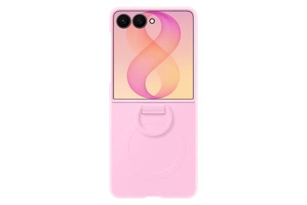 Samsung Galaxy Flip8 Silikonring Magnet Qi2 skyddsfodral, rosa