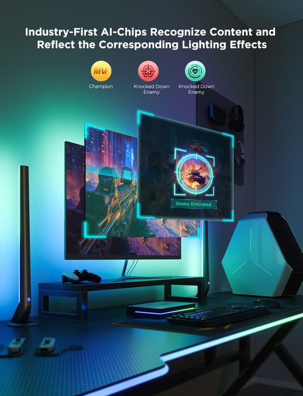 Govee AI Sync Box Kit 2 smart belysningsset, 27-34"