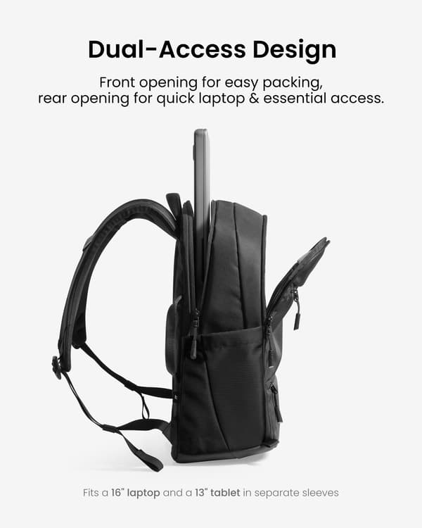 tomtoc UrbanEX-T77 Laptop Ryggsäck, 22 l, svart