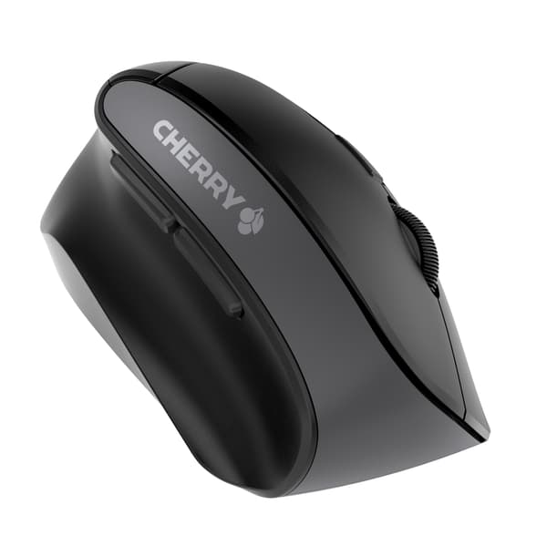 Cherry MW 4500 vänsterhänt ergonomisk trådlös mus, svart