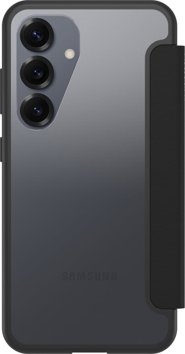OtterBox React Folio plånboksfodral, Samsung Galaxy S25, svart / transparent