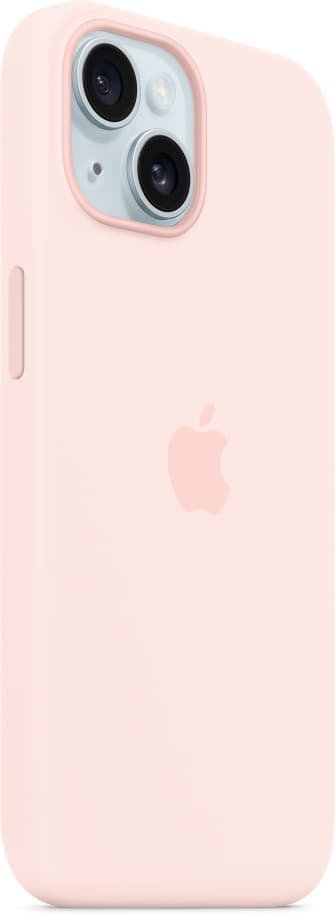 Apple iPhone 15 silikonfodral med MagSafe, rosa