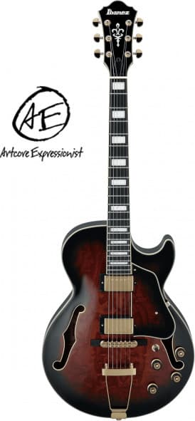 Ibanez AG95QA-DBS Artcore Expressionist elgitarr, Dark Brown Sunburst