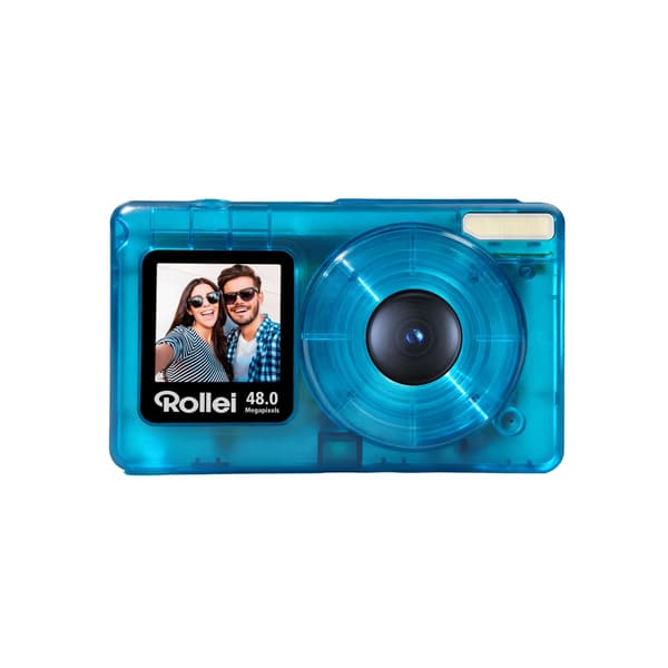 Rollei Compactline Pocket Transparent digitalkamera, blå