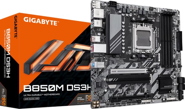 Gigabyte B850M DS3H Micro-ATX-moderkort, AM5