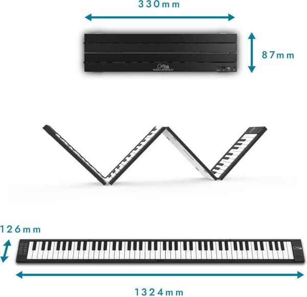 Carry-On FP88T -digitalt vikpiano, svart