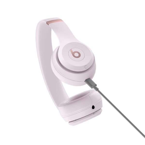 Beats Solo 4 -Bluetooth-hörlurar, puderrosa