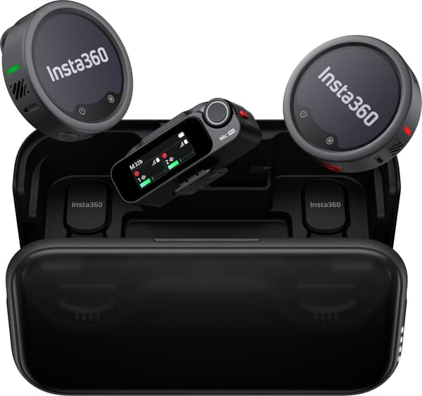 Insta360 Mic Pro (2 TX + 1 RX) trådlös mikrofon, svart