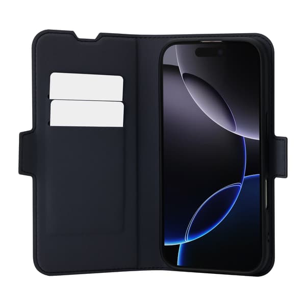 FoneKit MagSafe-kompatibelt BookCase skyddsfodral, iPhone 17 Pro, svart