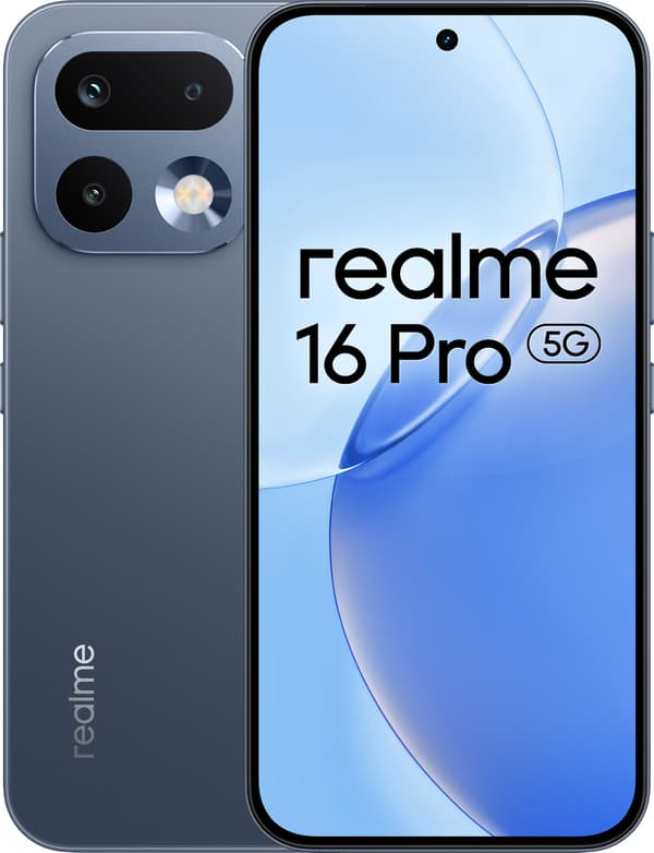 realme 16 Pro 5G-telefon, 256/8 GB, grå