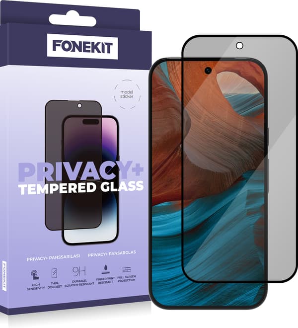 Fonekit Privacy+ Full Cover -pansarfilm, Google Pixel 9A