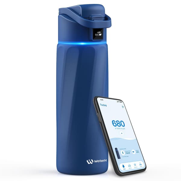 WaterH BOOST Chug Lock smartdryckesflaska, 710 ml, Magnetite Blue