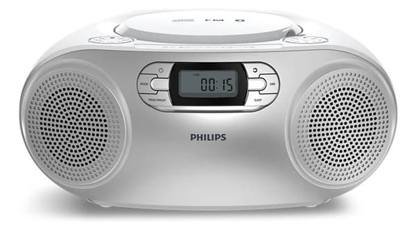 Philips TAZ2000S/10 bärbar CD-spelare med FM-radio, silver
