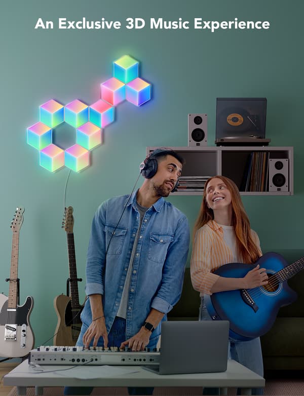 Govee Glide Hexa Pro LED-ljuspaneler, 10 paneler