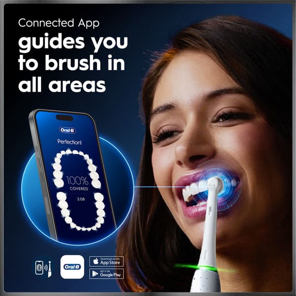 Oral-B iO10 eltandborste, vit + laddande resefodral