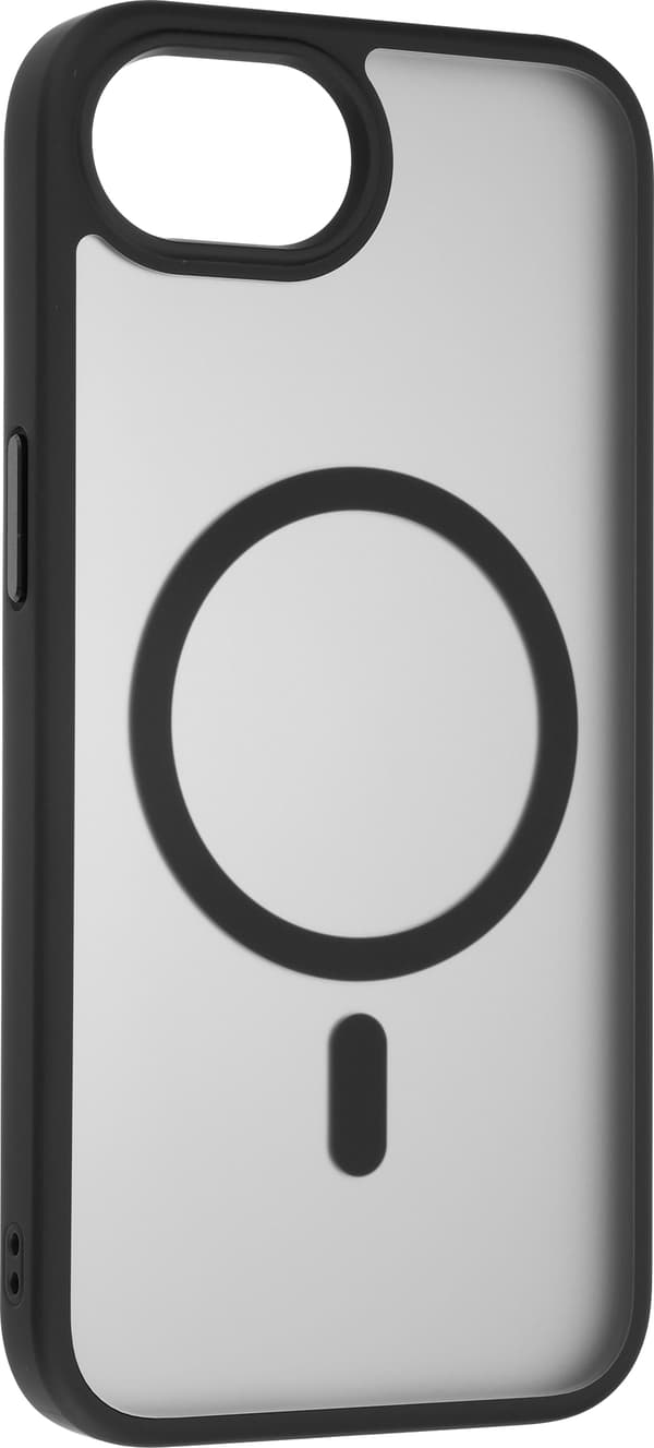 FoneKit MagSafe-kompatibelt Soft Touch skyddsfodral, iPhone 16e, svart/grå