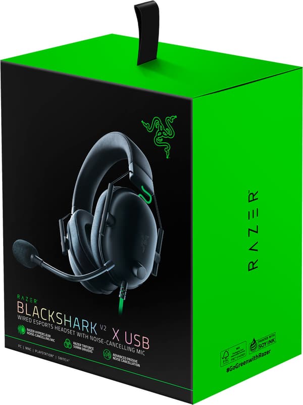 Razer Blackshark V2 X USB -spelhörlurar
