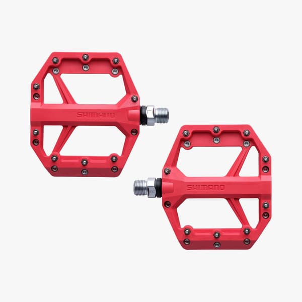 Shimano PD-GR400 Flat Pedal pedaler, röd