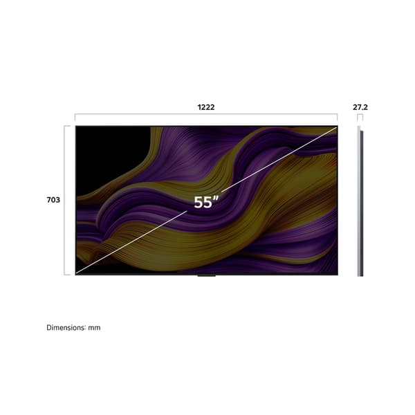 LG 55" OLED evo G5 – 4K TV med väggfäste