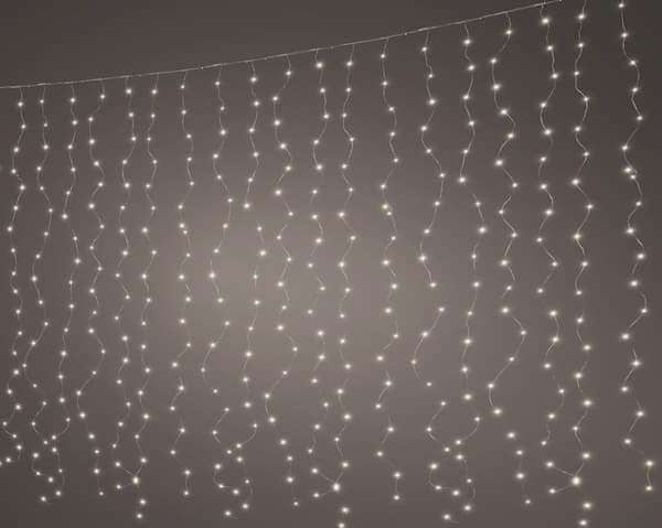Lumineo Micro LED-ljusslinga för utomhusbruk, 190 × 200 cm