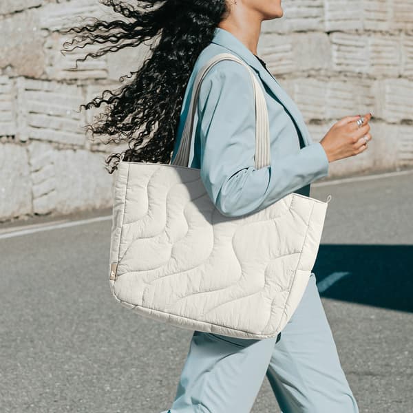 tomtoc Terra-T38 Puffy Laptop Toteväska, 13,5 l, vit