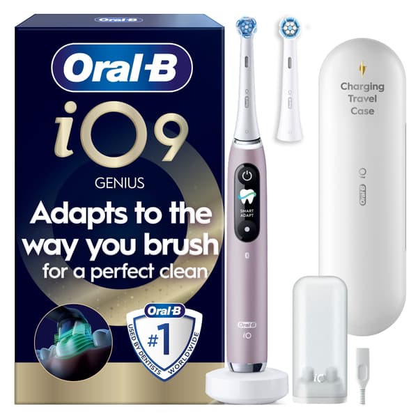 Oral-B iO9 eltandborste, rosa + laddningsbart resefodral