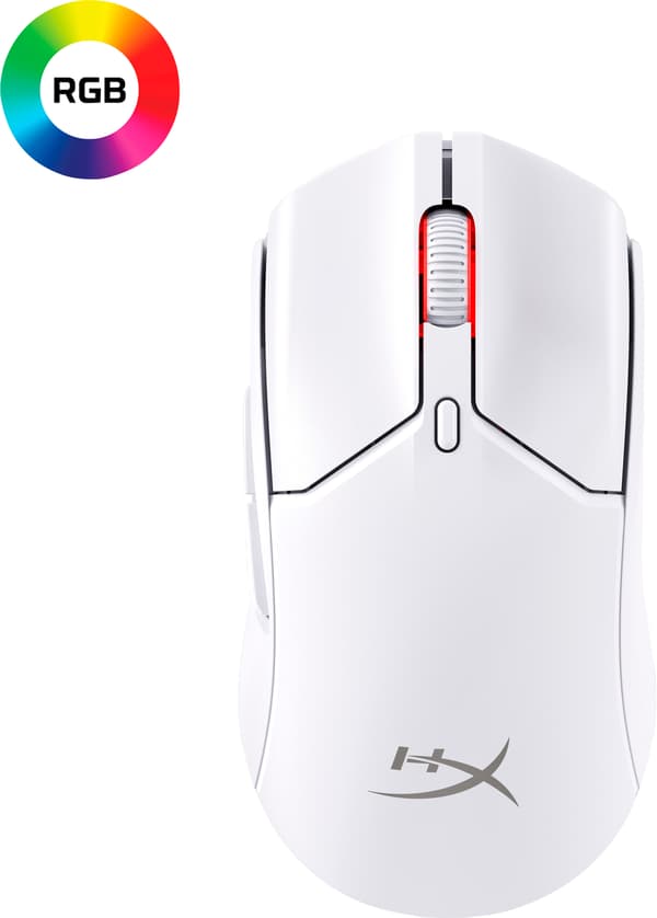HyperX Pulsefire Haste 2 Mini Trådlös Gamingmus, vit