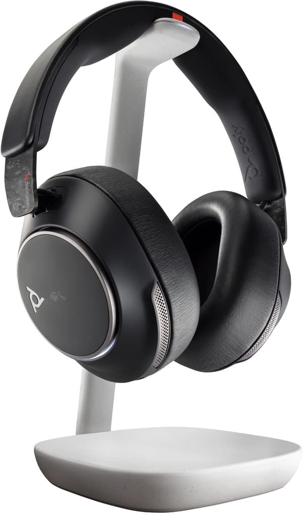 Poly Voyager Surround 85 UC - USB-C-headset + USB-C-/A-adapter + laddningsställ (8G7T8AA)