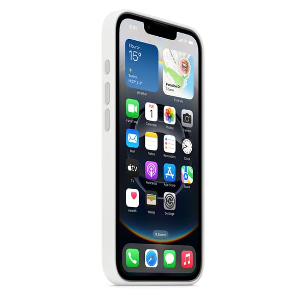 Apple iPhone 16 silikonfodral i silikon, vit (MD3P4)