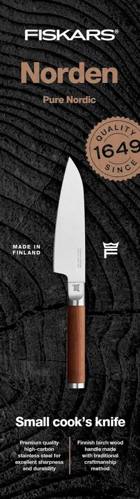 Fiskars Norden -liten kockkniv, 12 cm